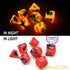 Bescon Two-Tone Glow-in-The-Dark Polyhedral Dice Set, Luminous RPG Dice Set d4 d6 d8 d10 d12 d20 d% Brick Box Pack