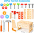 Hieoby Set 2 3 4 5 29Pcs 2 2-4 1-3 Wooden Tool for Kids Year Old, Educational STEM Toys Toddler Montessori Toys