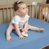 2 Pack Set 28"x 52" Muslin Neutral Crib Sheets for Boys & Girls Blue Rutiwa Soft Breathable Baby Sheets for Crib