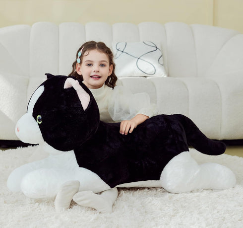 Toys,30" IKASA Giant Cat Tuxedo Stuffed Animal Plush Toy,Big Large Jumbo Soft Cute Huge Size Fluffy Plushy Fat