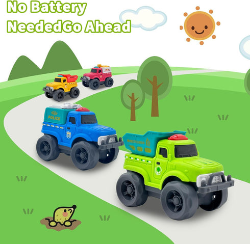 1-3 Aigitoy Toddler Car Toys for Boy Girl Year Old, Green Recycling Truck, BPA Free, Phthalates Free, PVC, Recycled