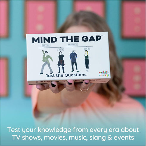 Mind The Gap Just The Questions Expansion Pack - 1000 New Questions for All Generations + 50 New Challenge Cards