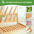 Countertop GiftAmaz Bamboo Baby Bottle Drying Rack, Space Saving Bottle Holder Portable Dryer Rack Organizer for Baby
