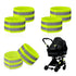 HAVANSIDY 6-Pack of Reflective Bands for Strollers, High Visibility Elastic Reflectors with Velcro