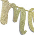 6 Months Banner Sign for 1/2 Birthday, Cursive Bunting Decorations for Baby Shower Birthday Party Decor Gold Glitter
