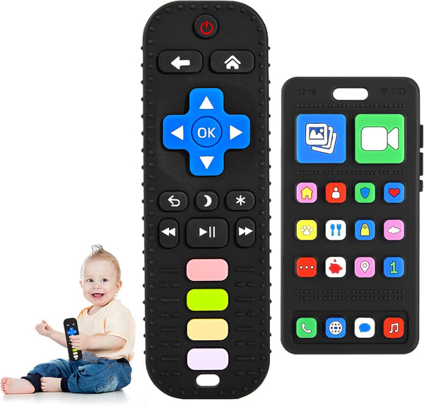 VoMii Teething Toy for Baby 3 6 12 18 Months, Realistic Remote Control