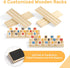 Rummy 6 6 160 Rummy Set Rummy Set 6 Cube Player Edition with Wooden Racks/Trays, Large Numbers Tiles with Zippered