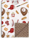 Buerhanerry Baseball Baby Blanket for Boys, Sports Toddler Soft Minky Blanket with Double