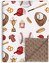 Buerhanerry Baseball Baby Blanket for Boys, Sports Toddler Soft Minky Blanket with Double