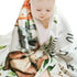 Woodland Baby Monthly Milestone Blanket, 50"x40", Growth Chart with Woodland Animals, Includes Marker
