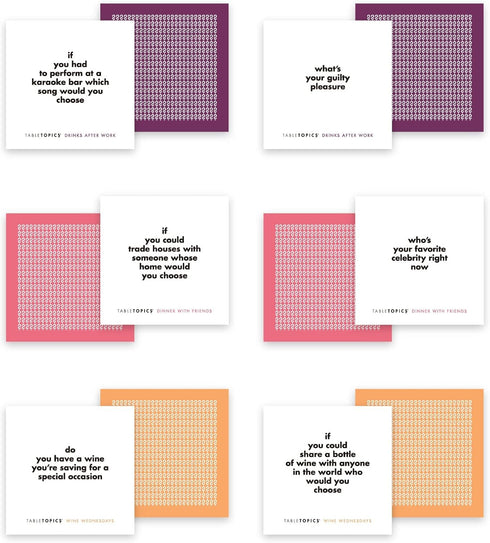 TableTopics Friends Conversation Pack - 120 Fun Question Cards for Game Night and New Conversations
