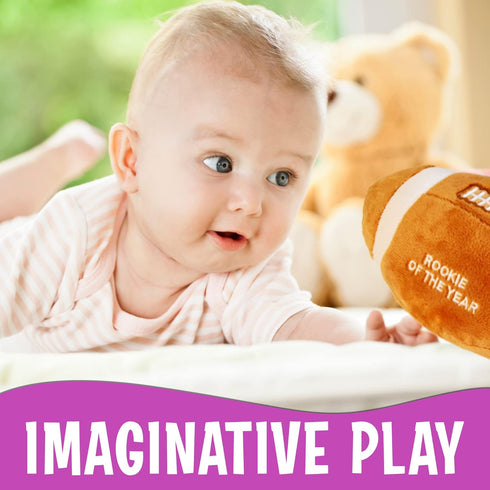 Baby Football Plush Rattle - Engaging Toddler Football Toys & Rattles for Boys and Girls, Ages 0-36 Months