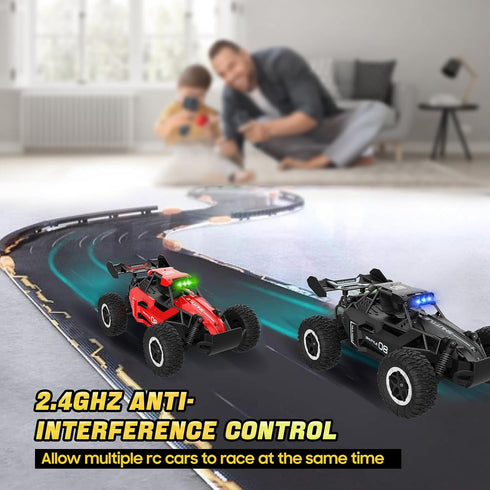 3 4 5 6 7+, 20 2.4GHz 2WD Remote Control Car for Kids KM/H High-Speed RC Cars with LED Lights, Monster Truck Toys,Toy