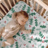 KuphiL10C Mattress-28x52 Watercolor Christmas Leaves Winter Holiday Pattern Baby Sheets for Crib, Unisex Christmas