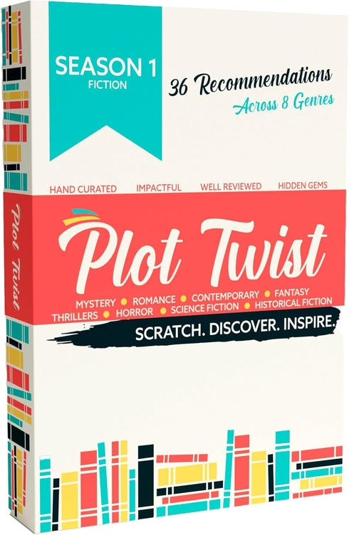 Plot Twist: 36 Book Recommendation Scratch Off Cards - Gift for Couples and Book Lovers