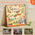 Counting 2-4,Toddler zhiwuzhu Magnetic Color and Number Maze for Montessori Toys,Wooden Matching Learning Board