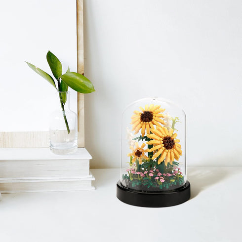 545 14+, Sunflower DIY Building Blocks Kit - PCS Botanical Flower Bouquet Micro Bricks for Adults and Ages Creative