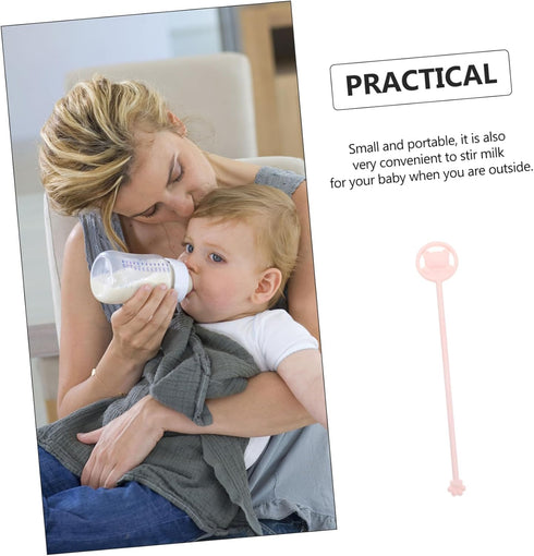 Zerodeko Milk Powder Stirring Stick Longer Cartoon Handle Color Changing Baby Milk Mixer Mixing Tool for Infants Easy