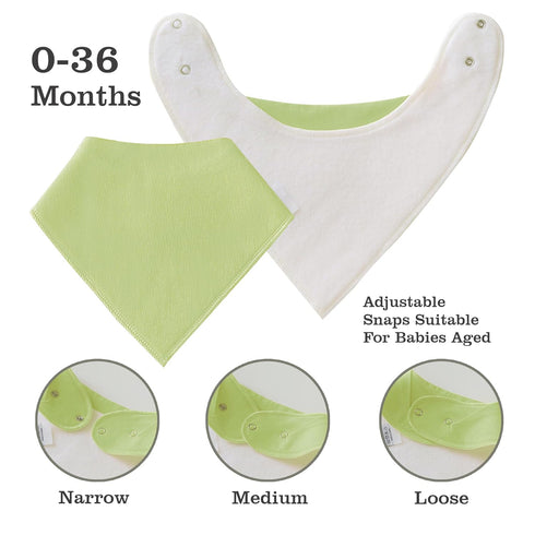 8 Pack 100% Baby Bibs Bandana Drool Bibs for Infant, Boys, Girls, Unisex Cotton Drooling Bibs, Soft and Absorbent
