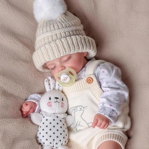 20 Inches 3+ BABESIDE Reborn Baby Doll Girl, Realistic Sleeping Newborn with Cloth Body & Vinyl Limbs, Lifelike Real