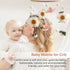 JolyRolyPal Baby Crib Mobile for Boys and Girls, Floral Mobile for Crib, Butterfly and Flower Nursery Decor, Crib