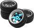 2.59in Rubber Tires & 12mm Hex Plastic Wheel Rims Set for Traxxas Kyosho HPI Tamiya Associated 1/10 RC Car