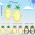 Weewooday 3 Pairs Tropical Pineapple Sunglasses, Novelty Fruit Shape Glasses for Hawaiian Luau Party