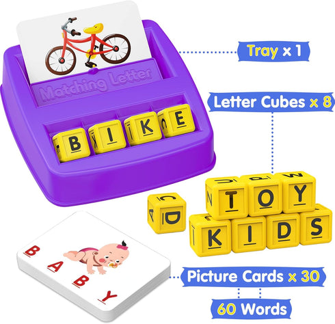 HahaGift Toddler Girl Toys - Matching Letter Game for Preschool Learning - Best Christmas Birthday Gift for Kids