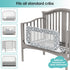 35.4" NUTIKAS Crib Rail Guard for Toddlers - Toddler Bed Rails Convertible Safety Side Protector Swing Down Mesh
