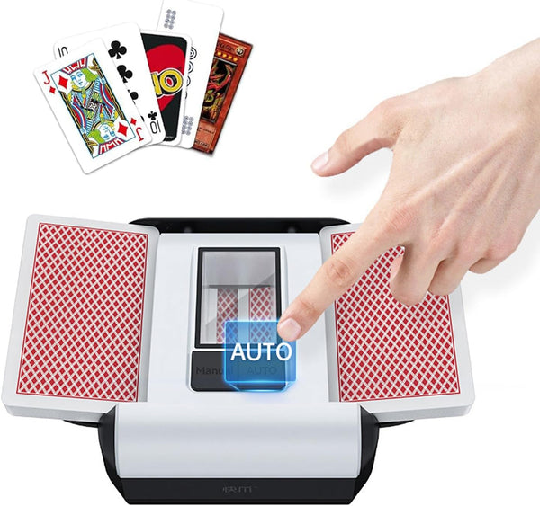 Electric Card Shuffler 1-2 Decks, Automatic Card Shuffler Machine for Poker, Blackjack