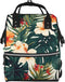 HCBPWVQA Tropical Summer Hawaiian Flower Palm Leaves Diaper Bag with Changing Pad and