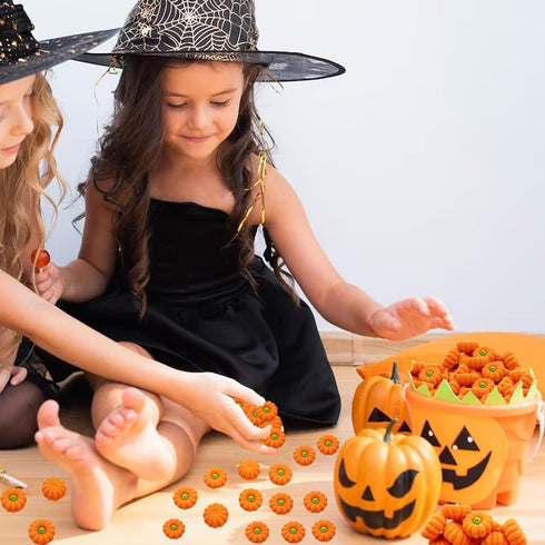 Pumpkin Erasers for Kids, 70pcs Halloween Mini Erasers Bulk for Classroom Prizes, Game Reward, Goody Bag Filler