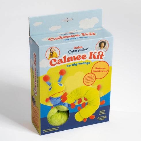 Calmee the Caterpillar Weighted Sensory Plush Toy for Kids, Breathing Exercise & Calming Tool for Focus and Emotional