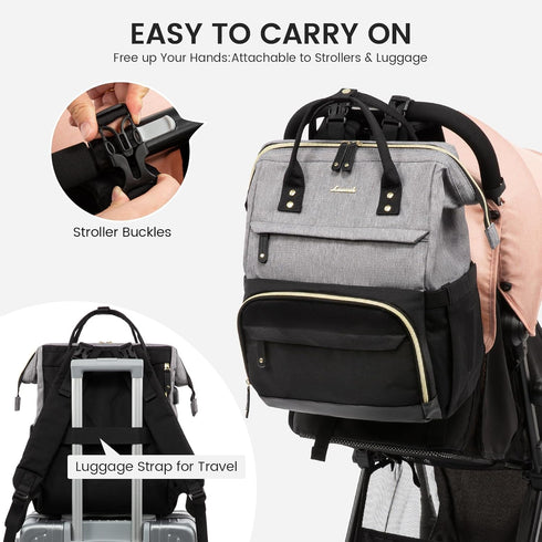 Backpack, Backpack Mommy LOVEVOOK Diaper Bag Baby Bag with Changing Station, Large Diaper for Mom Dads, Waterproof