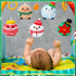 Aoriher 12 Pcs Christmas Plush Ornaments, 3.15 Inch Plush Doll Toy for Xmas Party Favor Gifts