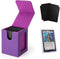 Venssu MTG Deck Box, Commander Display Card Box Fits 100 Double Sleeved Cards, TCG with 2 Dividers (Purple&Purple)
