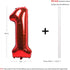 40 Inch Red Big Number 1 Birthday Party Decoration Foil Balloons for Girls and Boys
