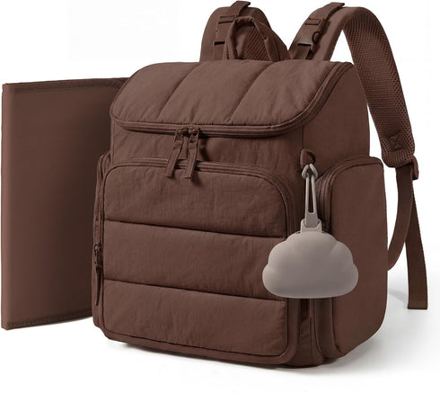 mommore Diaper Bag Backpack, Baby Bag with Waterproof Changing Pad and Stroller