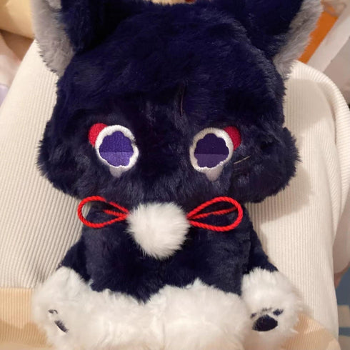 9'' Cat Plush Anime Scaramouche Wanderer Cat Stuffed Animal - Cute Soft Plushie Gift for Kids Xmas