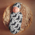 Sets Cute Black Labrador Retrievers Newborn Swaddle Blankets Hat Soft Baby Receiving Blanket Swaddle Sack for Baby