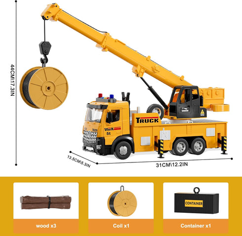 3-5 4-7 Mobile Crane Tow Truck Toy for Logging Farm Port Shipyard Building Bridge Construction Vehicles Engine Machine