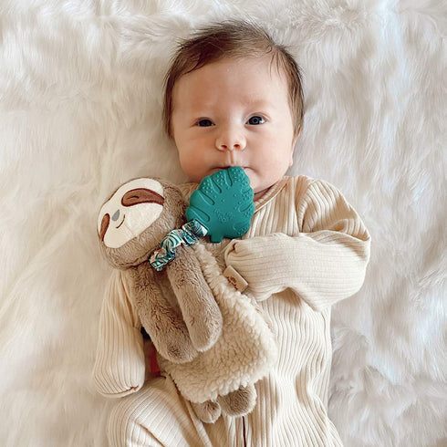 Itzy Ritzy - Itzy Lovey Including Teether, Textured Ribbons & Dangle Arms; Features Crinkle Sound & Link & Love Toy
