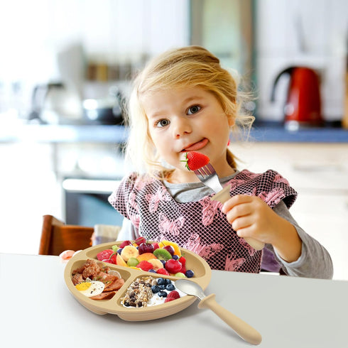 6 Pack Toddler Utensils, Kids Silverware with Silicone Handle, Safe Spoons and Forks Set