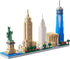 Architecture New York City Skyline Model Kit - Micro Mini Blocks Building Collection Set for Adults and Kids, 3452