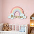 Personalized Rainbow Name Sign for Kids Room, Custom Wooden Name Wall Decor, Baby Girl Nursery Wall Art, Rainbow