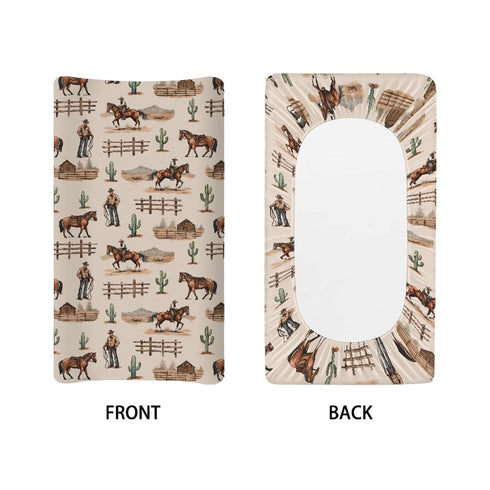 Horse Baby Changing Pad Cover Infant Newborn Diaper Table Change Mat Sheets Cover Changing Table Covers for Boys
