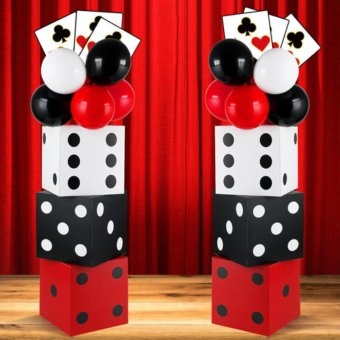 CHUNNIN 60 Pcs Casino Theme Party Decoration Casino Party Boxes Balloon Poker