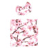 Touched by Nature Unisex Baby Organic Cotton Swaddle Blanket and Headband or Cap, Cherry Blossom, One Size by Touched by Nature