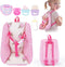 BABESIDE Baby Doll Carrier Set Realistic Baby Doll Accessories with Carrier, Bib,