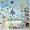 Creative 3D Ocean Fish Wall Sticker, Removable DIY Under The Sea Coral Grass Decal for Kids Nursery Decor